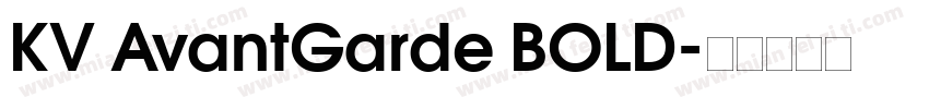KV AvantGarde BOLD字体转换